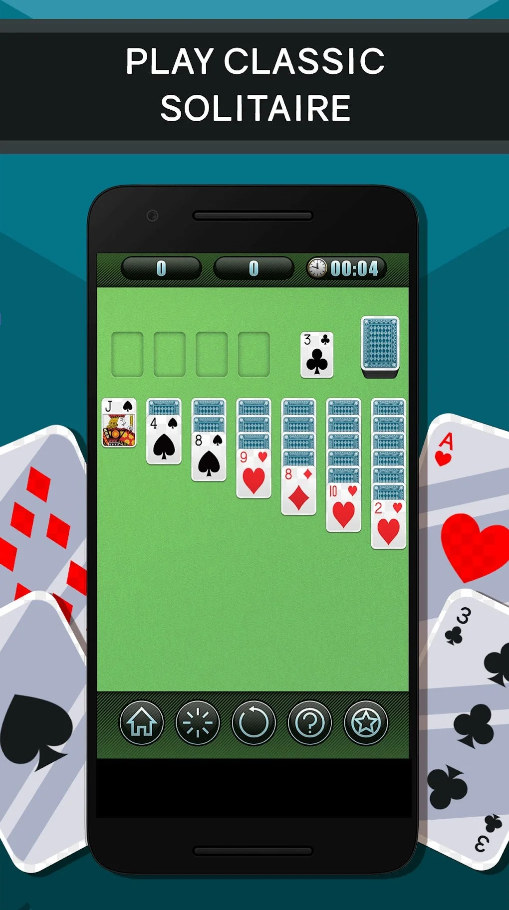 Large solitaire cards